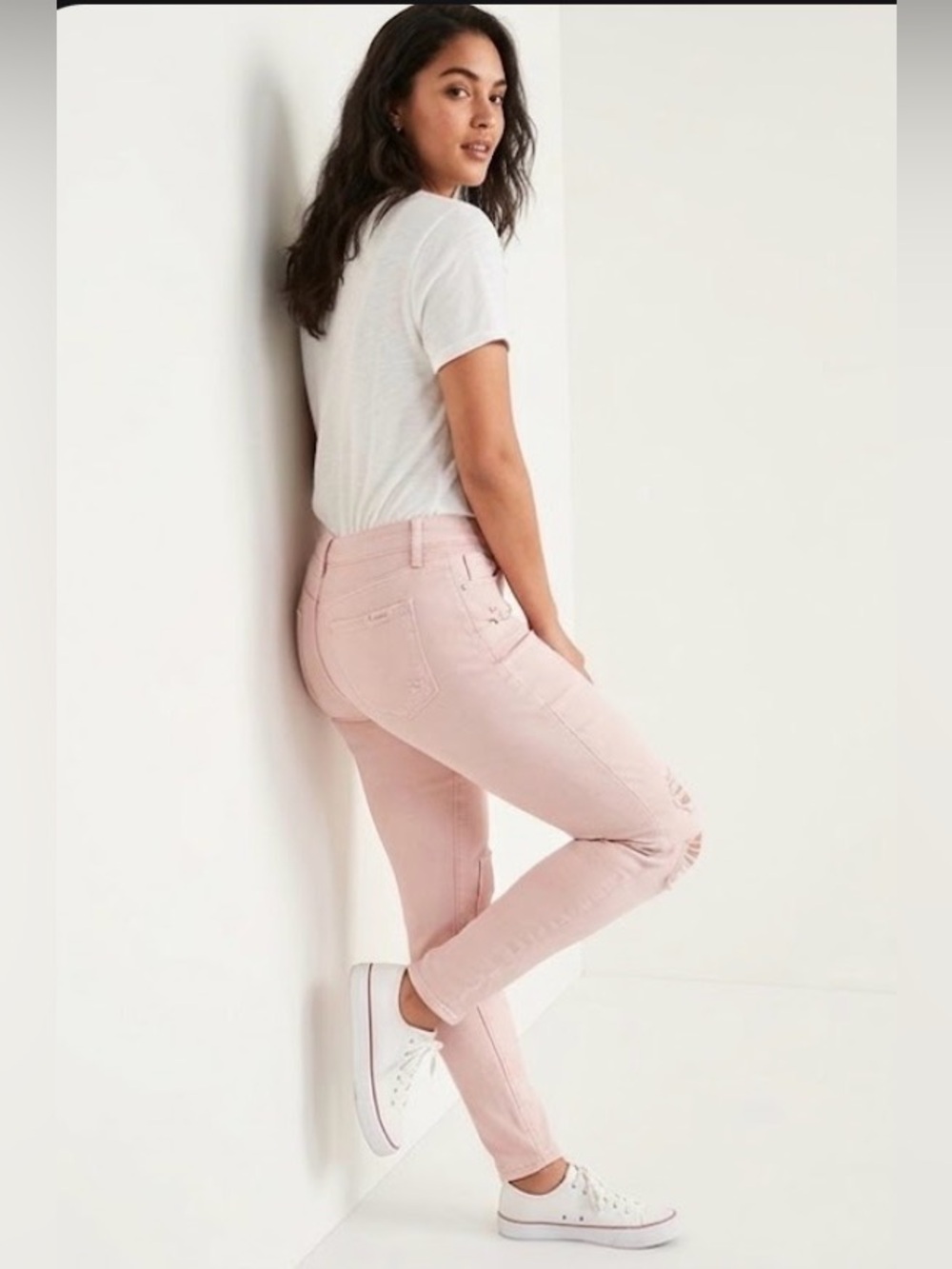 New Never Worn Denim- Pink ROCKSTAR SUPER SKINNY MID RISE JEANS